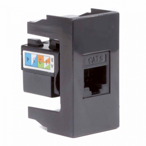 Розетка компьютерная 1-м 1мод. Viva RJ45 кат.6 черн. DKC 45258 фото 2