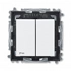 Выключатель 2-кл. Levit IP44 бел./дым. черн. ABB 2CHH595940A4062