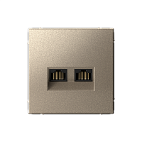 Розетка компьютерная 2-м ArtGallery RJ45 + RJ45 кат.5E механизм шампань SE GAL000585