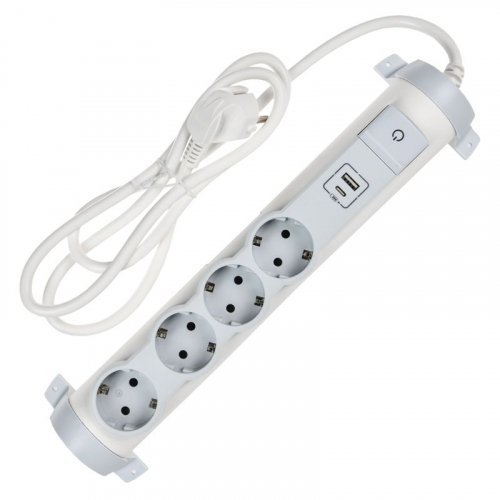 Удлинитель 4х1.5м 16А IP20 2хUSB+4х2P+E IEK 694615 фото 2