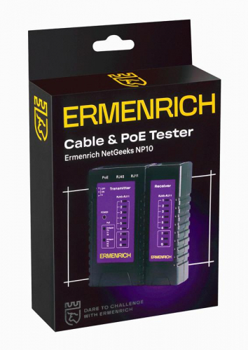 Тестер кабельный NetGeeks NP10 фиолет. Ermenrich 85300 фото 7