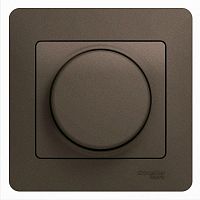 Светорегулятор (диммер) Glossa LED RC 630Вт/В.А в сборе шоколад SchE GSL000837