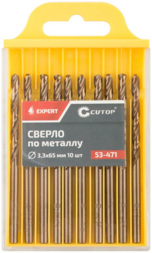 Сверло по металлу ЭКСПЕРТ/EXPERT 3.3х65мм (уп.10шт) Cutop 53-471 фото 3