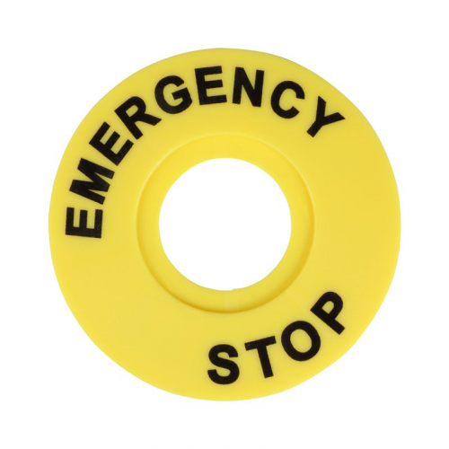 Бирка "Стоп" OptiSignal Compact D22 круглая 90мм (EMERGENCY STOP) С7-MH2290 ZBY8330 КЭАЗ 362222