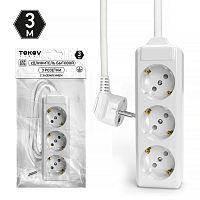 Удлинитель 3х3м с заземл. 10А 3х1.5 TOKOV ELECTRIC TKL-C01-BU3-3-1.5-Z