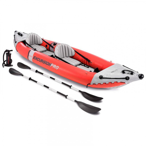 Байдарка надувная 68309NP "Excursion Pro K2" 384х94х46см алюм. весла 218см насос INTEX 6941057413242