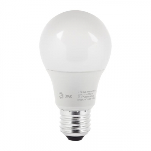 Лампа светодиодная RED LINE LED A60-10W-840-E27 R 10Вт A60 груша 4000К нейтр. бел. E27 Эра Б0049635