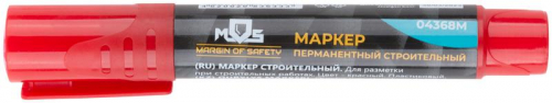 Маркер перманентный строительный красн. MOS 04368М
