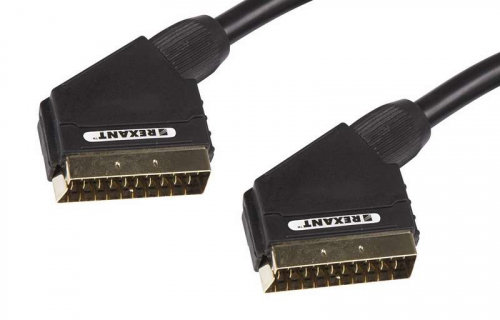 Шнур SCART Plug - SCART Plug 21pin 1.5м (GOLD) Rexant 17-1123