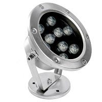 Прожектор светодиодный LL-824 9Вт RGB IP68 AC 24В 143х75х170мм стац. FERON 48468