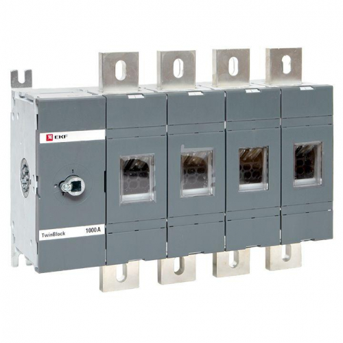 Рубильник 4п 1000А без рукоятки управления TwinBlock EKF tb-s-1000-4p