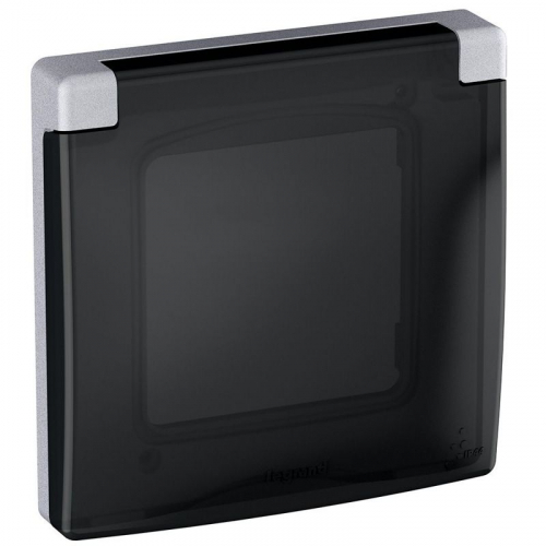 Рамка 1-м Inspiria IP44 с крышкой алюм. IEK 673922