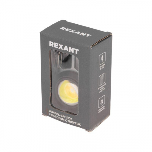 Фонарь-брелок с набором отверток Rexant 75-8010 фото 11