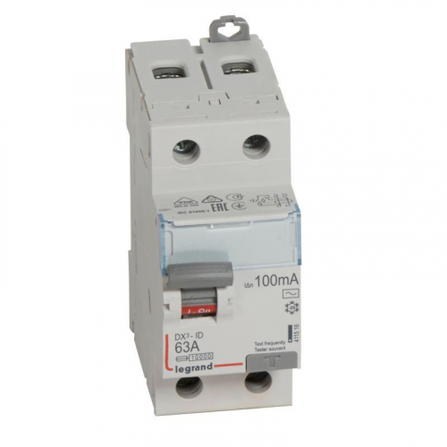 Выключатель дифференциального тока (УЗО) 2п 63А 100мА тип AC DX3 Leg 411516