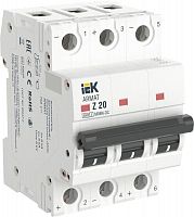 Выключатель автоматический модульный 3п Z 20А M06N-DC ARMAT IEK AR-M06N-3-Z020DC