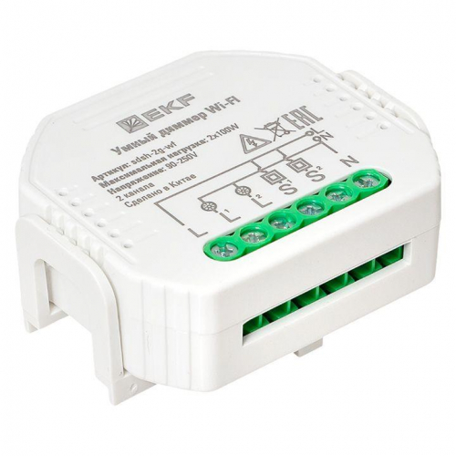 Диммер в подрозетник 2-канальный Умный Wi-Fi Connect EKF sdsh-2g-wf фото 12