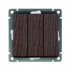 Выключатель 3-кл. СП Афина 10А IP20 механизм венге Universal A0043-V