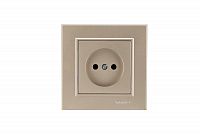Розетка 1-м СП Karea 10А IP20 б/з латунь Makel 56057022
