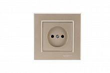 Розетка 1-м СП Karea 10А IP20 б/з латунь Makel 56057022