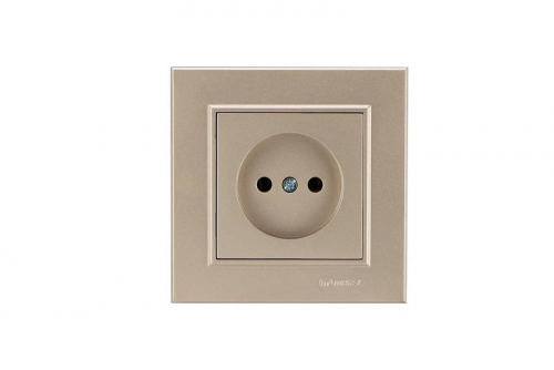 Розетка 1-м СП Karea 10А IP20 б/з латунь Makel 56057022
