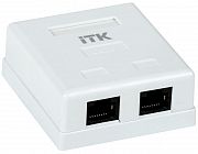 Розетка компьютерная 2-м ОП RJ45 кат.6 ITK CS2-1C6U-22