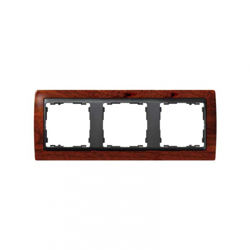 Рамка 3-м Simon82 вишня/графит Simon 82835-61