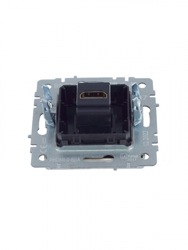 Розетка СП BRITE HDMI РHDMI-0-БрА механизм алюм. IEK BR-H10-K47 фото 5