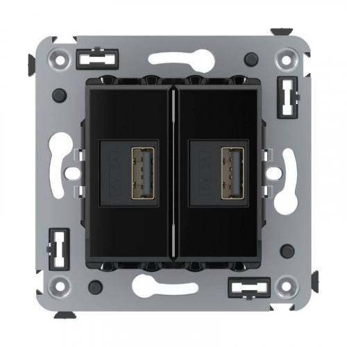 Устройство зарядное USB СП Avanti "Черный квадрат" DKC 4402543