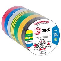 Набор изолент SET7-1510 ПВХ цветная 15ммх10м (уп.7шт) Эра Б0071226