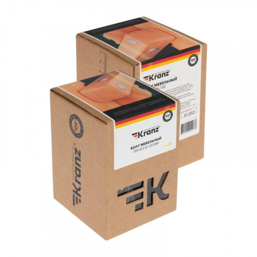 Болт мебельный 8х100 DIN 603 (уп.25шт) Kranz KR-01-3511-027 фото 5