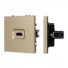 Механизм HDMI розетки SCT-NOBE-MHD1-SFPL-GD зол. песок Arlight 061843