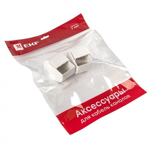 Заглушка 40х40 бел. Plast PROxima (уп.4шт) EKF ecw-40-40x4 фото 4