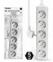 Удлинитель 5х5м с заземл. 10А 3х1.5 TOKOV ELECTRIC TKL-C01-BU5-5-1.5-Z