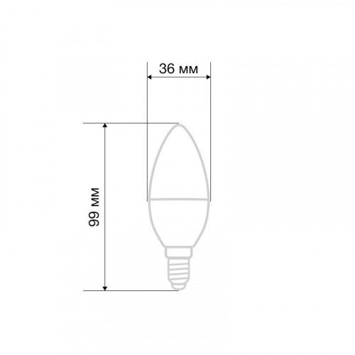 Лампа светодиодная 7.5Вт Свеча (CN) 2700К тепл. бел. E14 713лм Rexant 604-017 фото 3