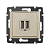 Розетка USB 2-м СП Valena сл. кость IEK 774170