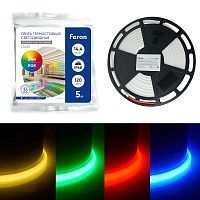 Лента светодиодная LS551 120SMD(4040)/м 14.4Вт/м 24В 5000х13х13мм RGB IP68 неоновая (уп.5м) FERON 48731