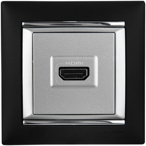 Механизм розетки СП HDMI Valena алюм. Leg 770285 фото 8