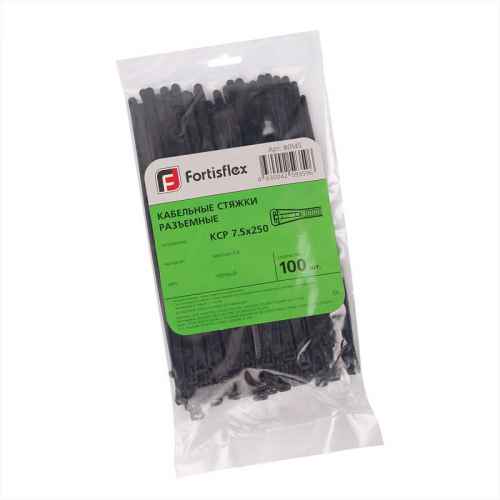 Хомут нейлоновый КСР 7.5х250 черн. (уп.100шт) Fortisflex 80145 фото 5