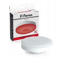 Лампа светодиодная LB-455 12Вт GX53 230В красн. FERON 51018