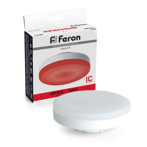 Лампа светодиодная LB-455 12Вт GX53 230В красн. FERON 51018