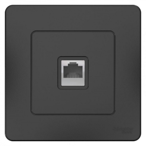 Розетка компьютерная 1-м СП Blanca RJ45 кат.5E антрацит SE BLNIS045006 фото 2