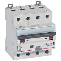 Выключатель автоматический дифференциального тока 4п C 20А 300мА тип A 10кА DX3 Leg 411240