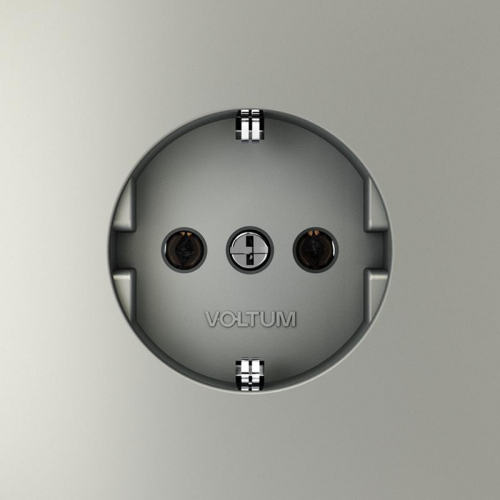 Розетка 1-м СП S70 16А с заземл. механизм сталь Voltum VLS040105 фото 3