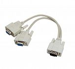 Переходник штекер VGA - 2 гнездо VGA (провод) сер. Rexant 17-6834
