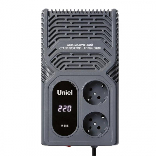 Стабилизатор напряжения U-SDE 1000W 1ф 1кВА настольн. Uniel UL-00012767
