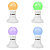 Лампа светодиодная 3Вт шар d50 9LED RGB E27 Neon-Night 405-512