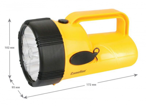Фонарь аккумуляторный LED29314 19LED аккум. 4В 2.3А.ч 220В желт. Camelion 10471 фото 4