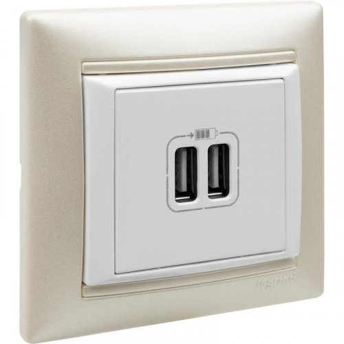 Розетка USB 2-м СП Valena бел. Leg 770470 фото 6