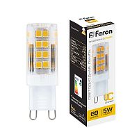 Лампа светодиодная LB-432 5Вт JCD9 2700К G9 230В FERON 25769