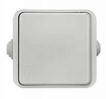 Розетка 1-м СП Aqua 3110 16А IP20 с крышкой п/герм. бел. ASD / IN HOME 4690612000541